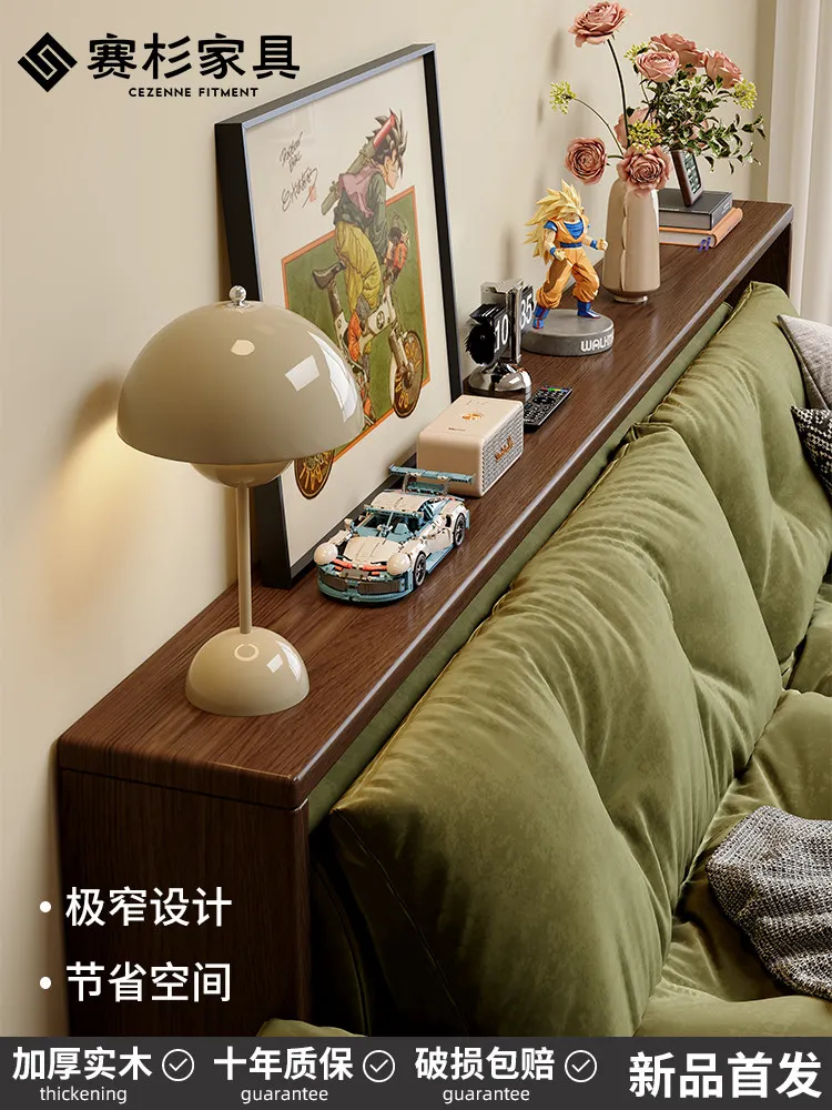 

Диван из массива дерева, шкаф со спинкой, задняя полка, шкаф для хранения с длинной полосой на конце кровати, хранилище с зажимом, узкий стол