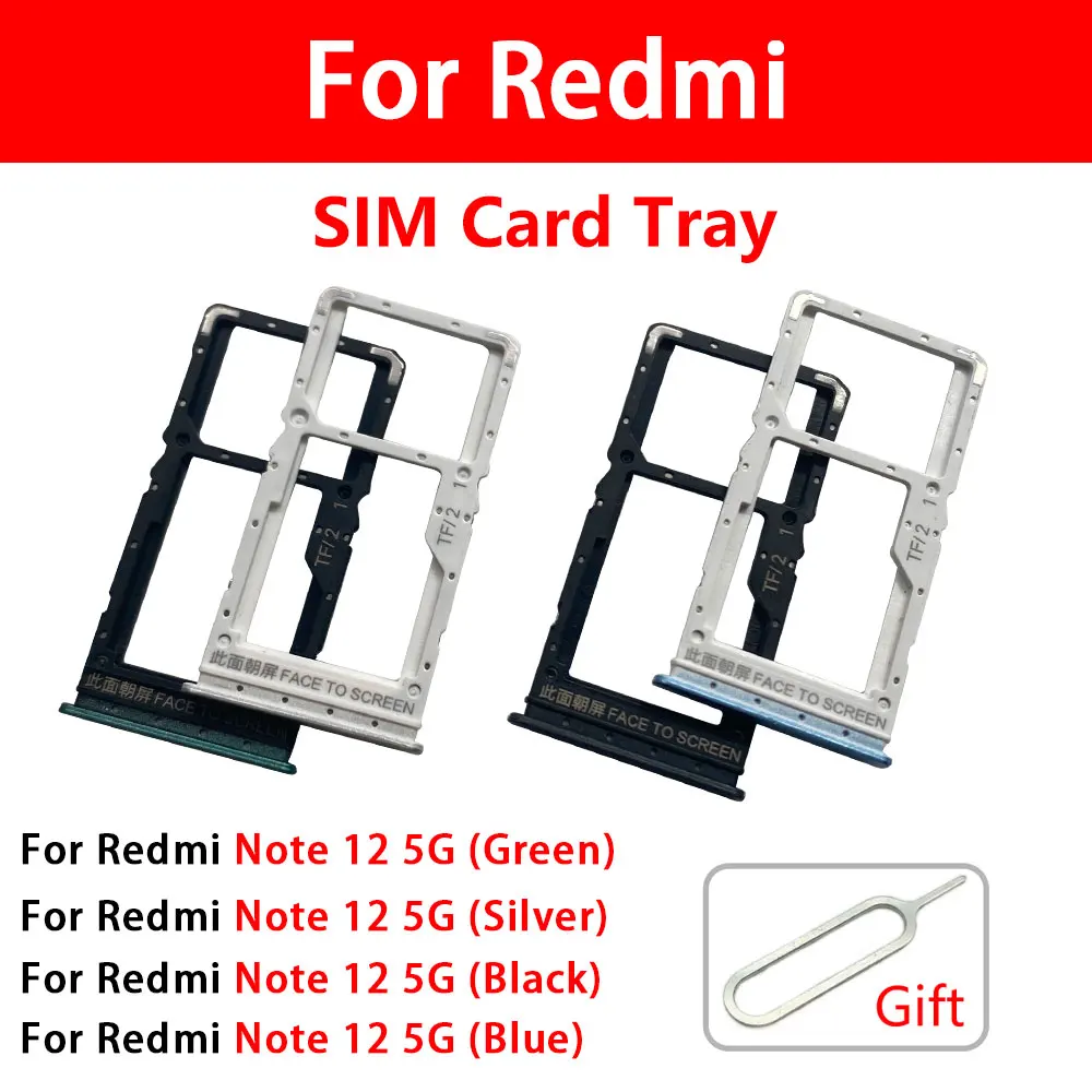 

Лоток для SIM-карты для Xiaomi Redmi Note 12S 12 4G 5G, держатель для считывания SIM-карт, слот для держателя лотка для SIM-карты