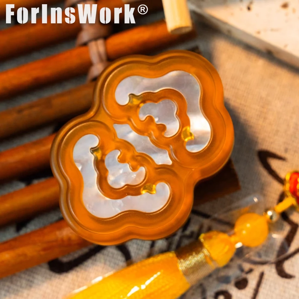 RUMU EDC YUNXI Bubinga Burl الخشب تململ المنزلق أم اللؤلؤ المواد ضد الإجهاد ألعاب متململة للكبار أدوات اللعب الرائعة