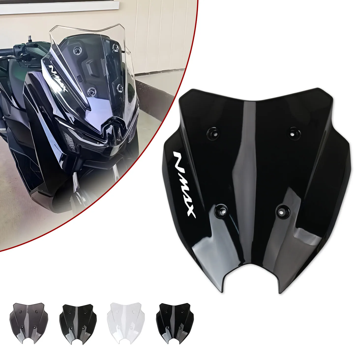 

Motorcycle Accessories Windscreen Windshield Shield Deflector Guard For NMAX155 TURBO NMAX155 NMAX125 V3 2025