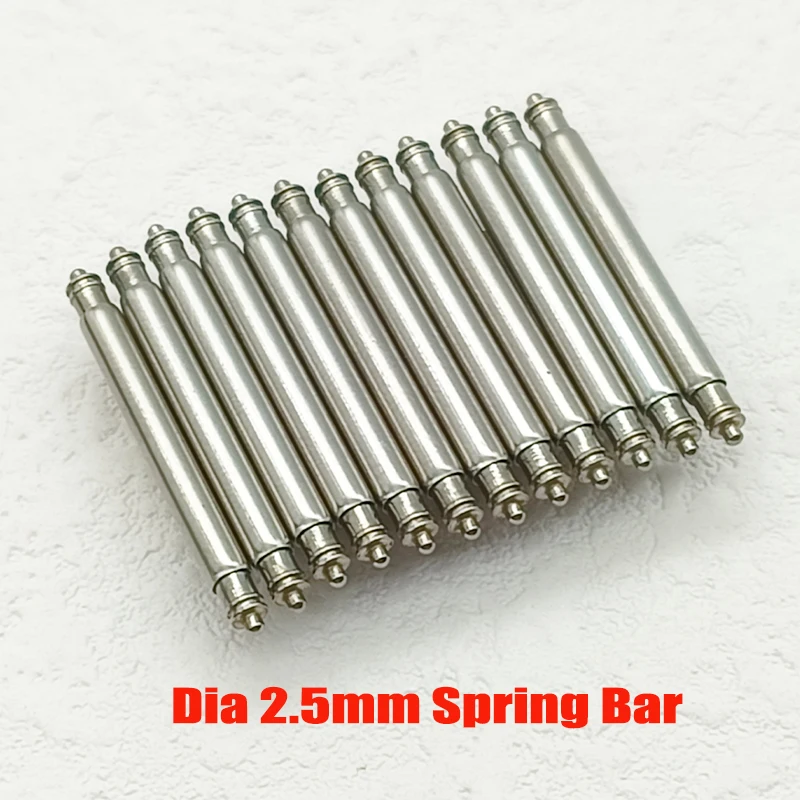 Dia 2.5mm SKX007 Strap Spring Bars Tip 1.0mm Fits SKX007 SKX009 Turtle Watch Case Watch Bracelet 20mm 22mm Band Link Pins