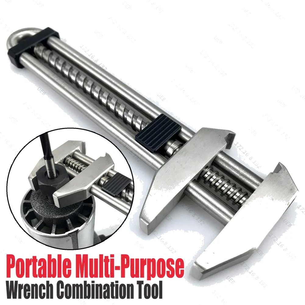 Multifunctional Adjustable Wrench Bottle Opener Universal Wrench Spanner Stainless Steel Adjustable Wrench Spanner Repair Tools