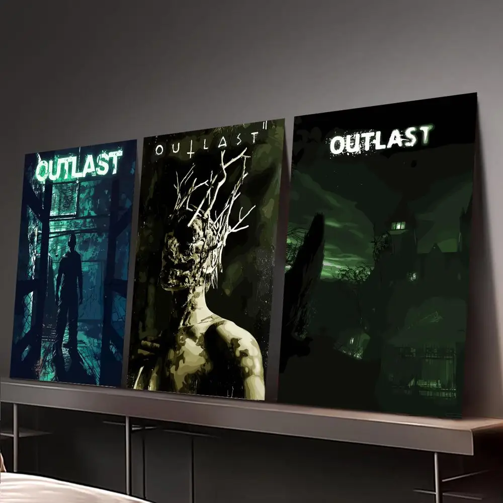 Game T-The Outlast T-Trials Poster Home decor HD sticky wall waterproof home living room bedroom bar decoration