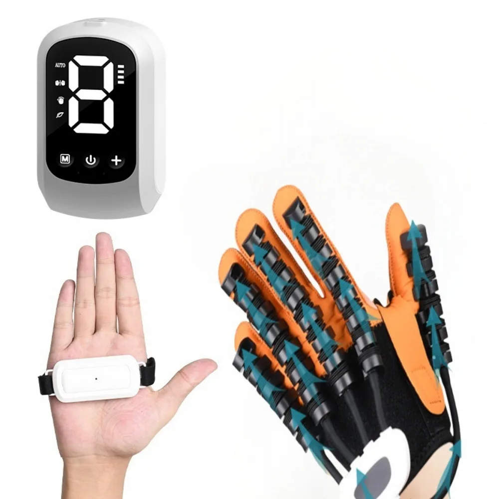 Five-Finger Rehabilitation Robot Gloves Self-Assisted Rechargeable Finger Trainer Portable Heated Hand Rehabilitation Gloves