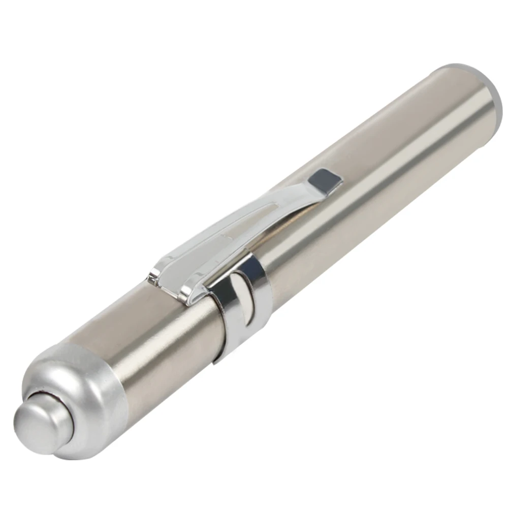 Aço inoxidável lanterna LED com chaveiro, rodada lua forma tochas, flash luz, tochas