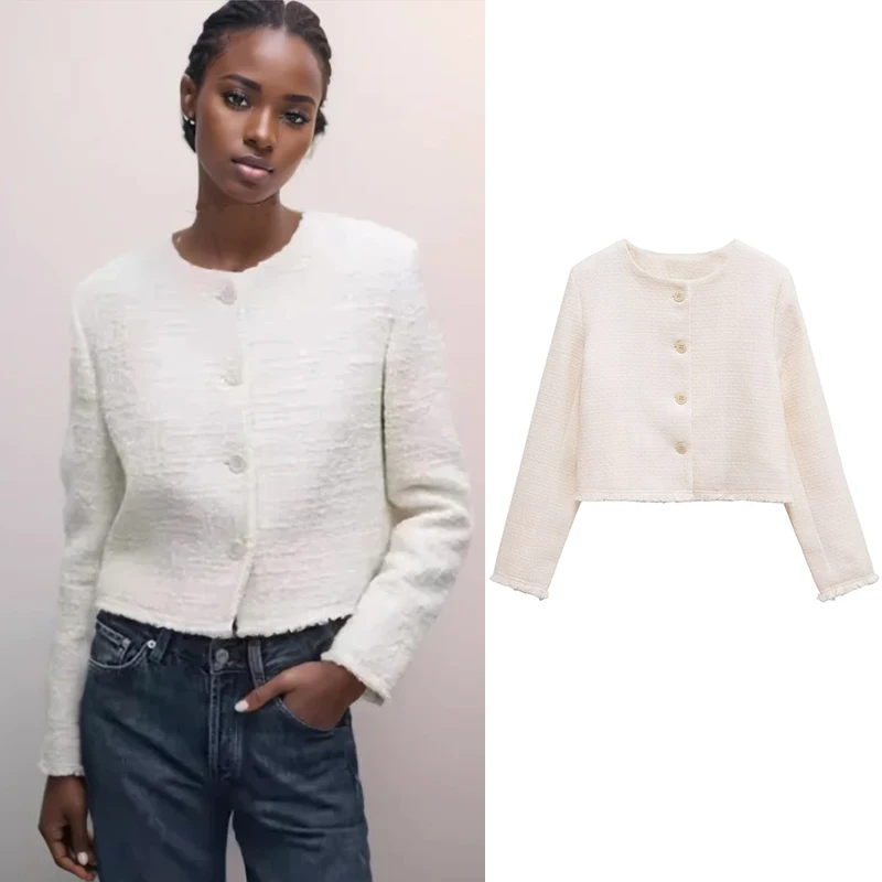 

Женские новые осенние куртки 2025 года, модные бежевые тонкие теплые пальто с круглым вырезом и длинными рукавами, женское шикарное молодежное уличное пальто для путешествий