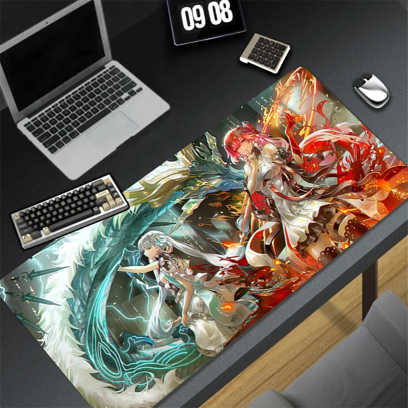 Computer Gaming Accessories HD Mousepad Office PC Mouse Pad Wuthering Waves Jinhsi Keyboard Pad Desk Decoracion Anime Desk Mat