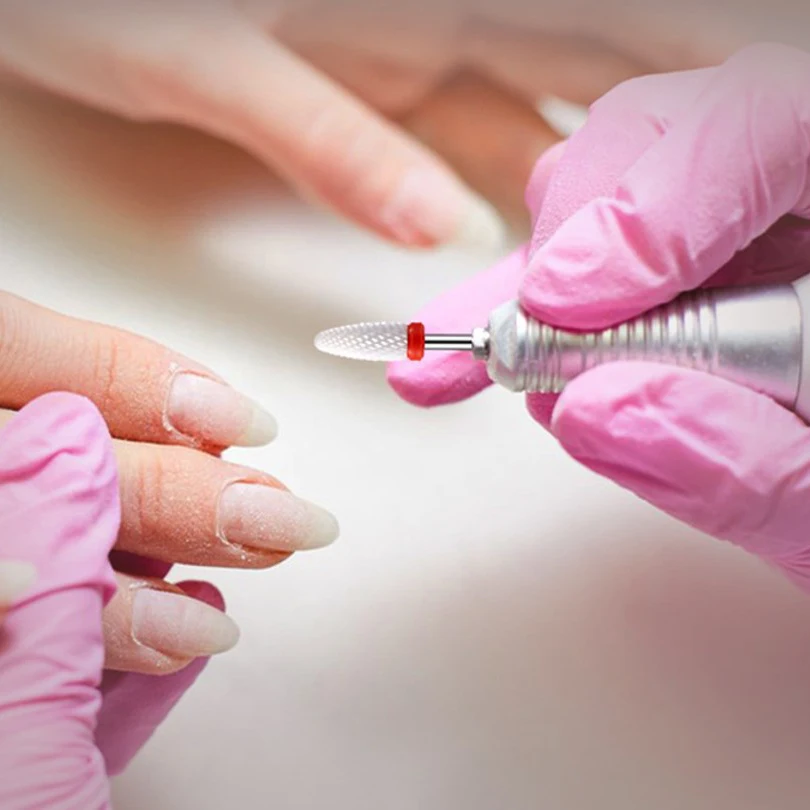 10 pezzi frese in ceramica al tungsteno per manicure accessori per trapano per unghie in carburo punte strumenti per attrezzature per nail art per taglio di fresatura a macchina