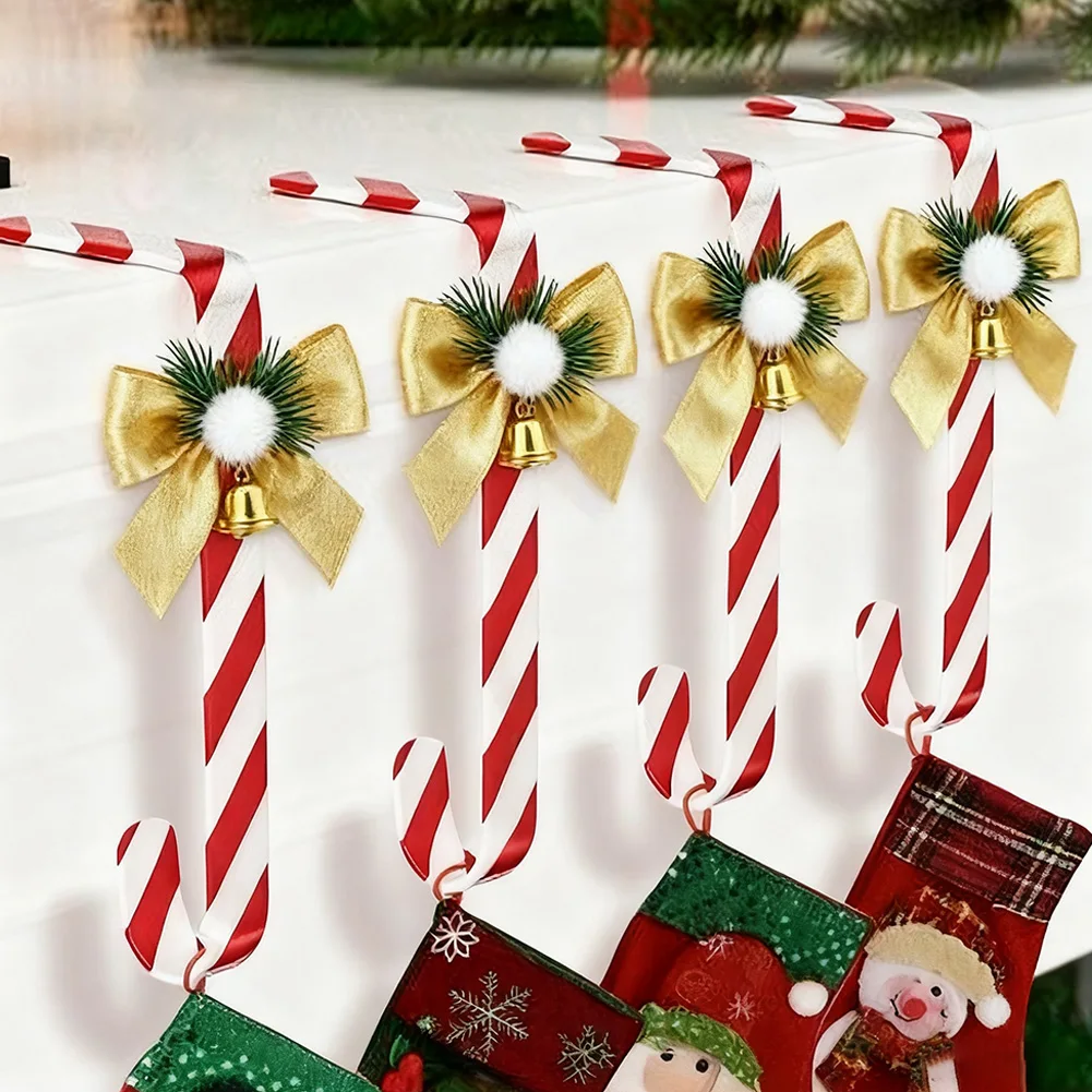 Festive Atmosphere Christmas Stocking Holders Easy Install Hooks Versatile Hooks For Christmas Decorations Christmas Decorations