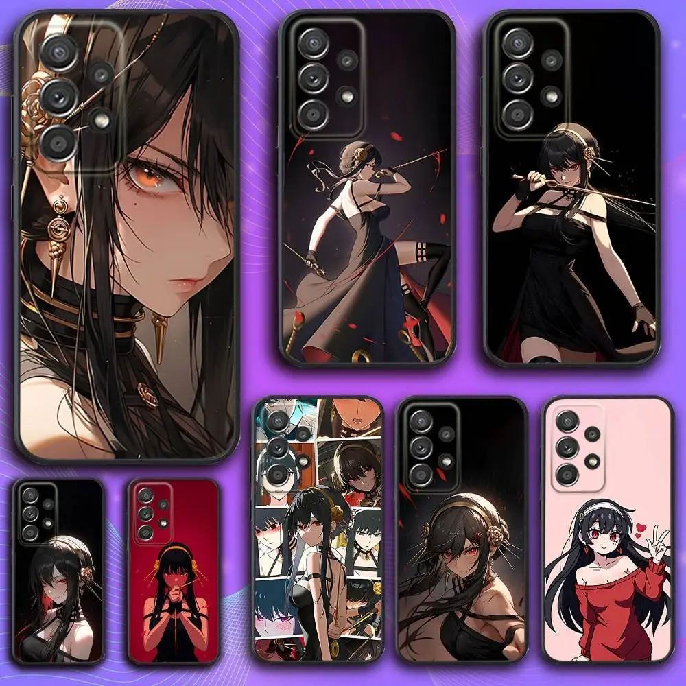 

Cool Y-Yor F-Forger Anime Phone Case For Samsung S 25,24,23,22,30,21,10,9,Ultra,Plus,Lite,FE,4,5 G Soft Black Case
