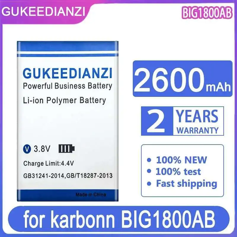 

For Karbonn BIG1800AB Mobile Phone Durable Long-Lasting 2600Mah Battery