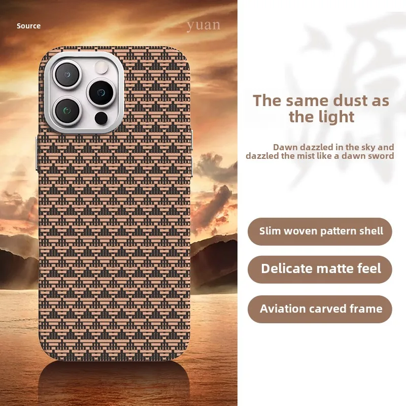

2025 New Arrival iPhone 16 Promax iphone15 pro max Ultra-Thin Kevlar Camera Lens Full Body Shockproof Business Case