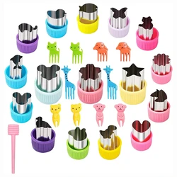 27 Pieces Mini Vegetable Fruit Shape Cutters Set for Kids Children DIY Cute Cookie Biscuits Cutter Animal Food Stamps Mold