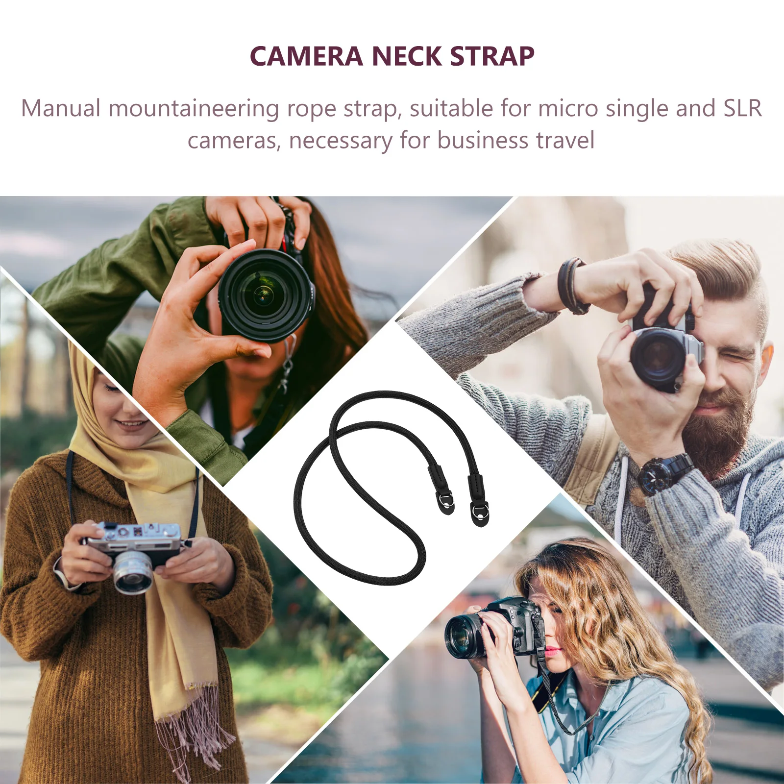 

Camera Strap Microfiber Shoulder Rope Climbing Safety Elastic Mountaineering Long Service Wear Resistant Soft Adjustable