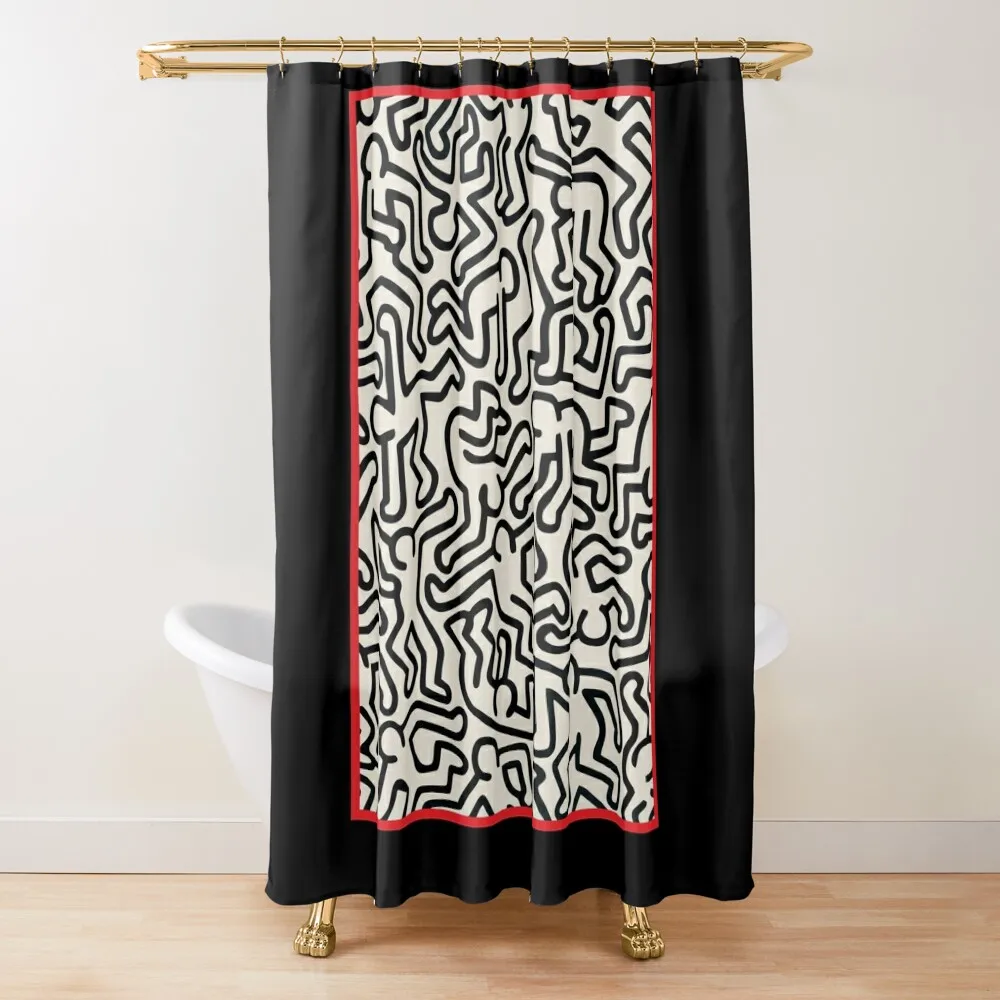 

Human haring Dancing kieth Shower Curtain For Shower Waterproof Fabric Shower Curtain