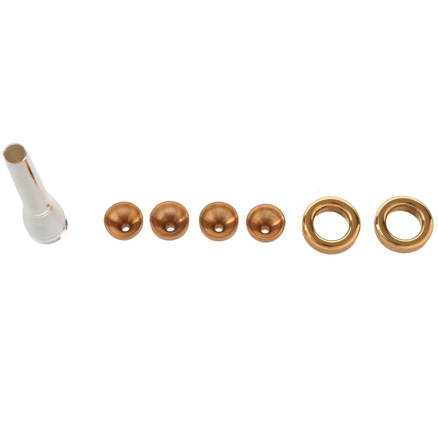 

B72A 1 Set 2C 3C 2B 3B Mouthpiece for Bb Trumpet Brass Gold Plated a Multi-Purpose T Adapter Professional Gold Lacquer Nozzle