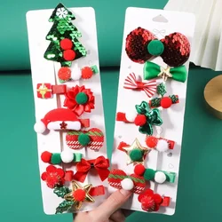 5Pcs New Baby Christmas Hairpin Christmas Tree Snowflake Hair Clips Party Headwear Festival Girls Hair Accessories Gifts