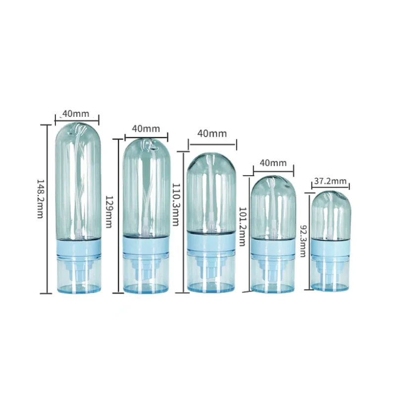 ポータブルで詰め替え可能なプラスチックスプレーボトル,30,50,60,80,100ml,空のミストスプレー,折りたたみ式,プラスチック