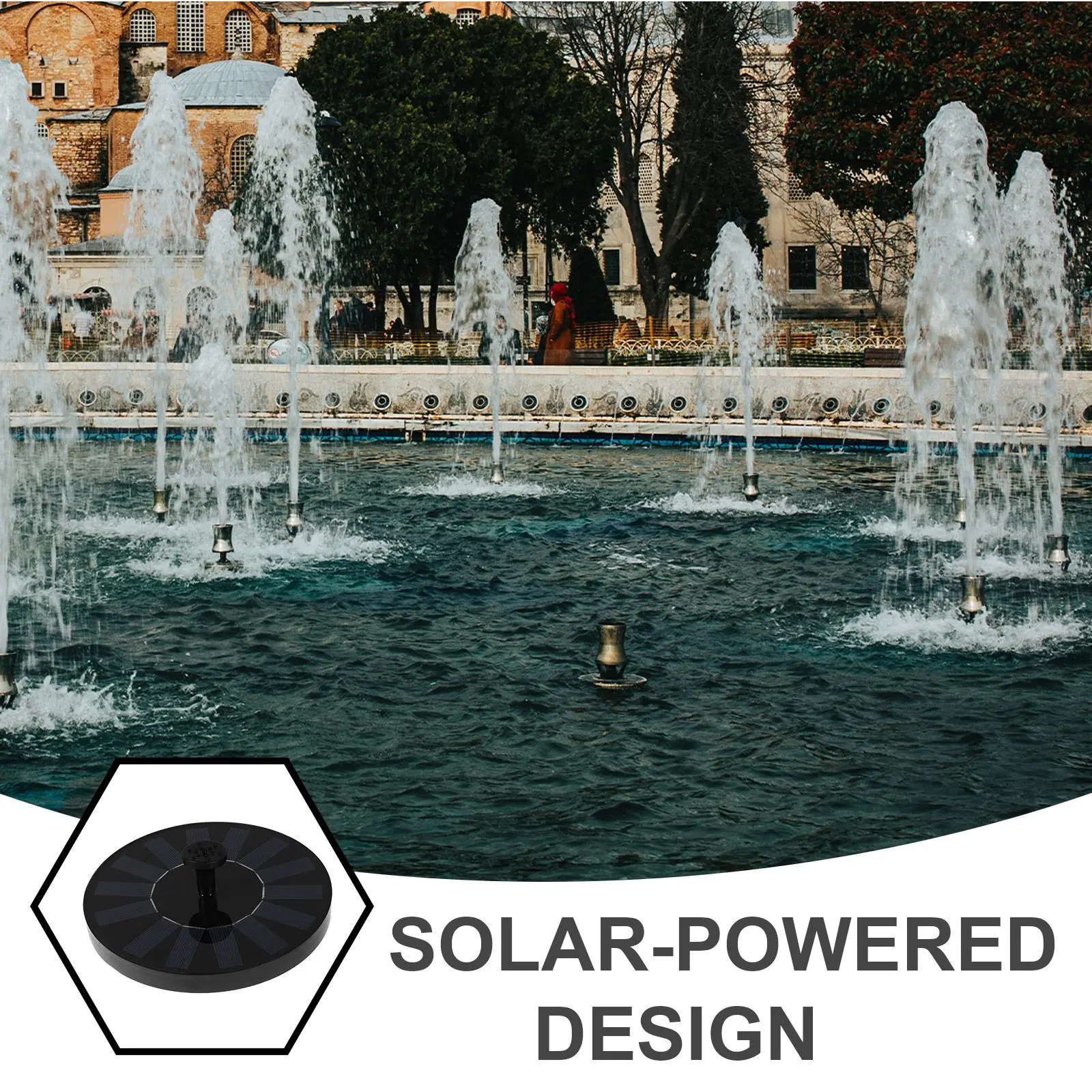 Solar Fountain Pump 1. Floating for Garden Bird Bath Pool Water Feature Landscape Decor Solar Powered Fountains