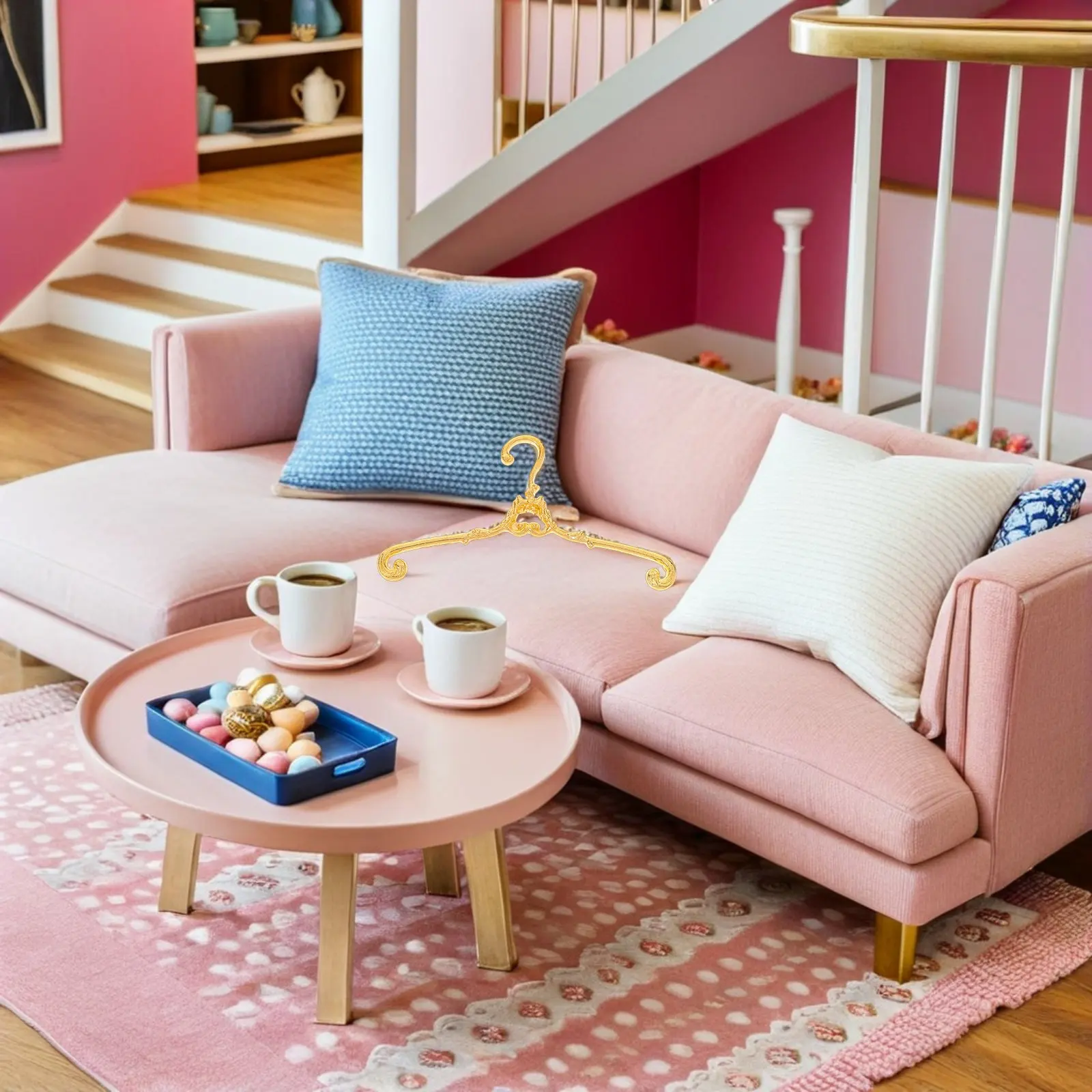 

48 шт. винтажных металлических миниатюрных вешалок для одежды для кукольного гардероба, миниатюрные вешалки для платьев