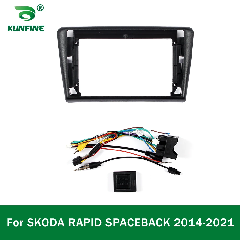 Car GPS Navigation Stereo For SKODA RAPID SPACEBACK 2014-2021 Radio Fascias Panel Frame Fit 2Din 9 Inch In Dash Headunit Screen