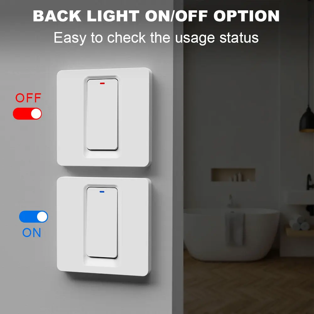 Smart Water Heater Switch/WiFi&Bluetooth Touch Control Works with Alexa/Google Home/Smart Life APP/for Home Bathroom