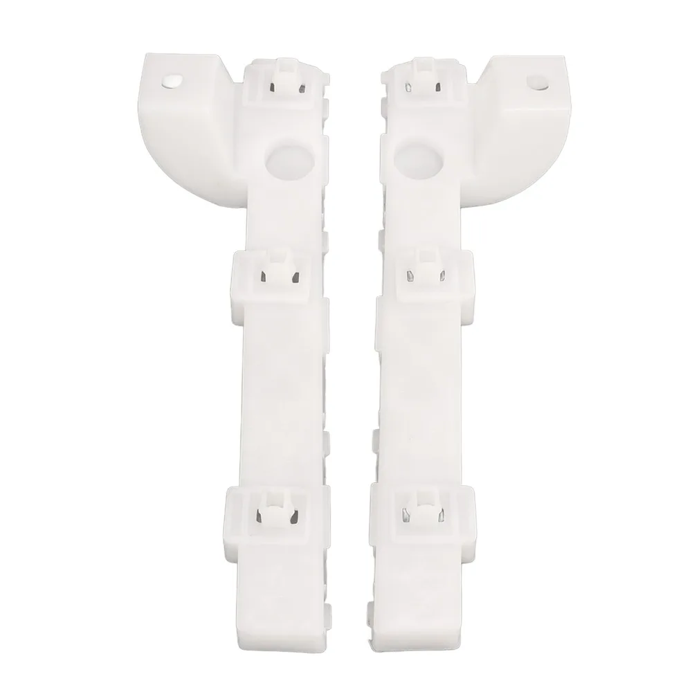 2PCS White Bumper Bracket ABS 6400F549, 6400F550 Front Retainer Bumper Support for Lancer 2008‑2017 Exclude Evo Version