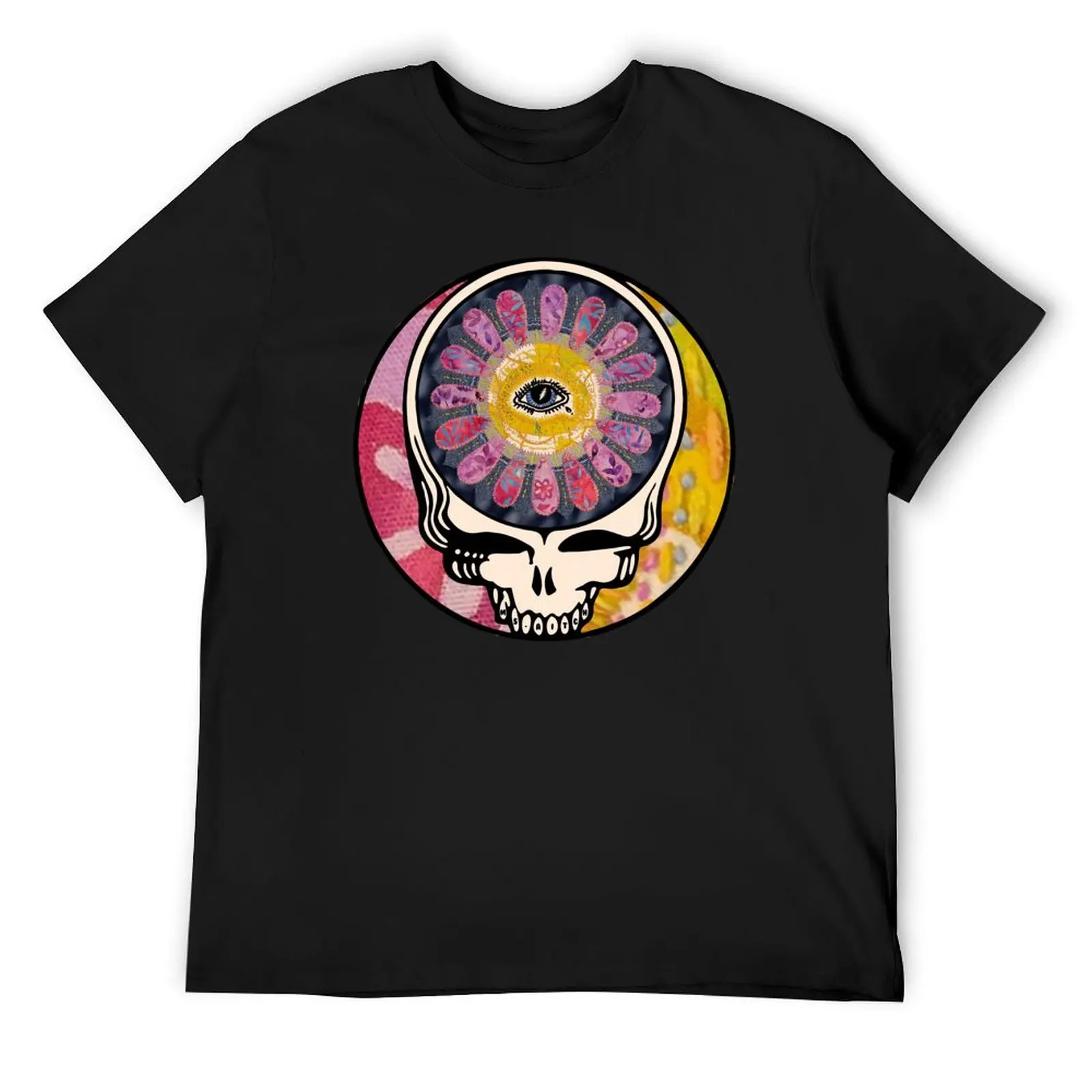 Flower Power Stealie T-Shirt shirts graphic tees baggy shirts t shirts for men cotton