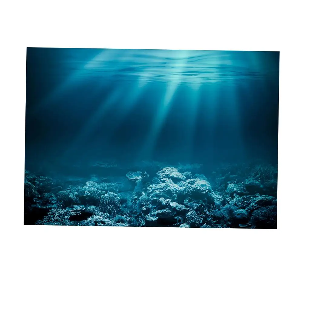 Fish Tank Adhesive Poster PVC 3D HD Aquarium Background Sticker Waterproof Smooth Picture for Aquarium Decoration