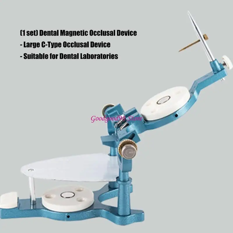 Dental Teaching Articulator Metal Open Frame with Model Mount and Adjustable Upper Arm for Lab Mounting Demonstration Use