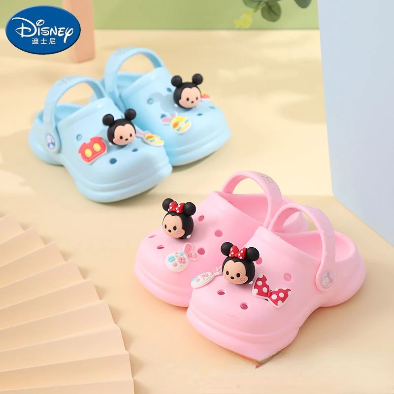 

Disney Children EVA Garden Shoes Boy Girl Cartoon Minnie Mickey Sandal Summer Slipper Kid Baby Beach Sandals Pink Blue Shoes