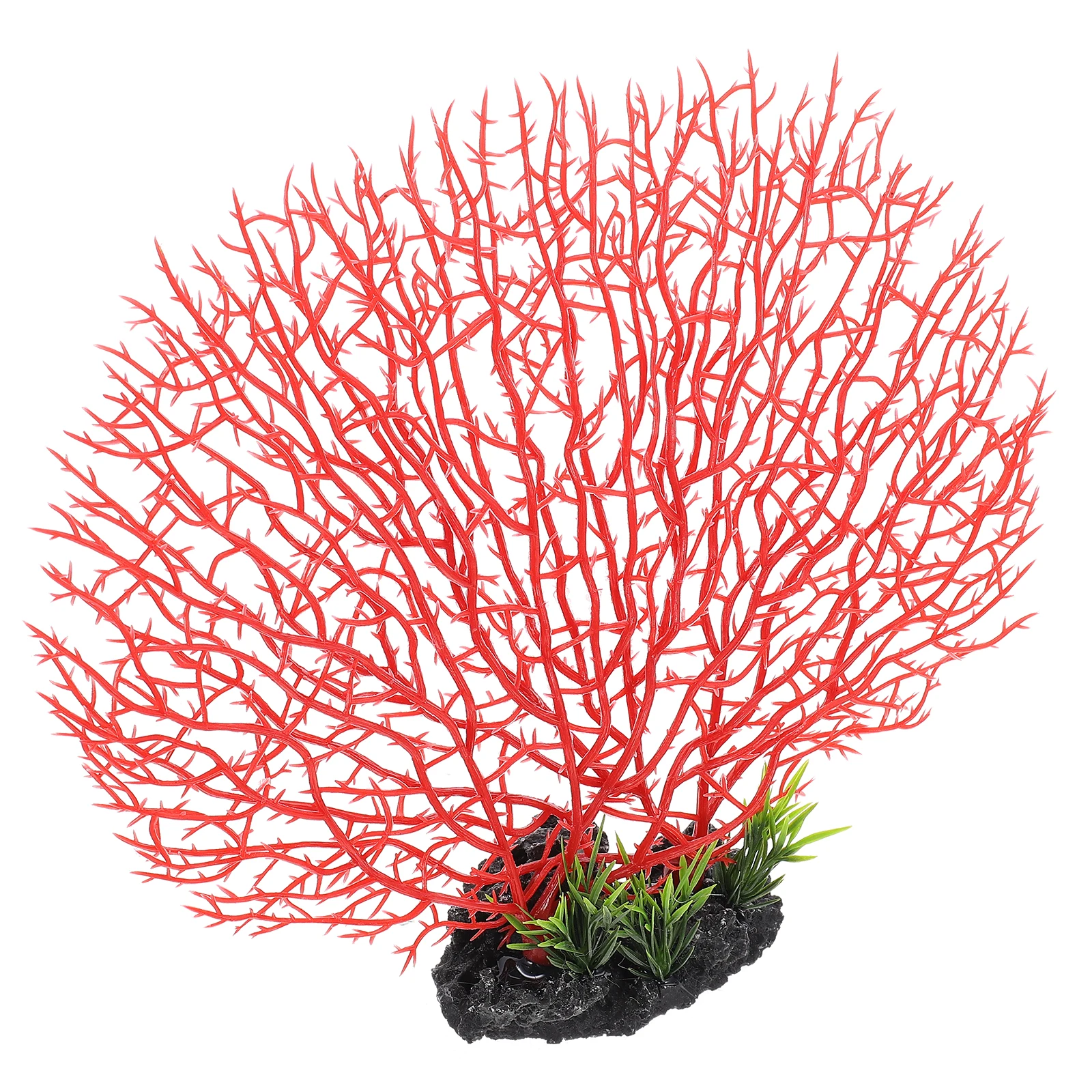 

1pc Artificial Coral Decor Red Mini Double Layer for Sushi Plates Cold Dish Decor Lifelike Serving Accessories