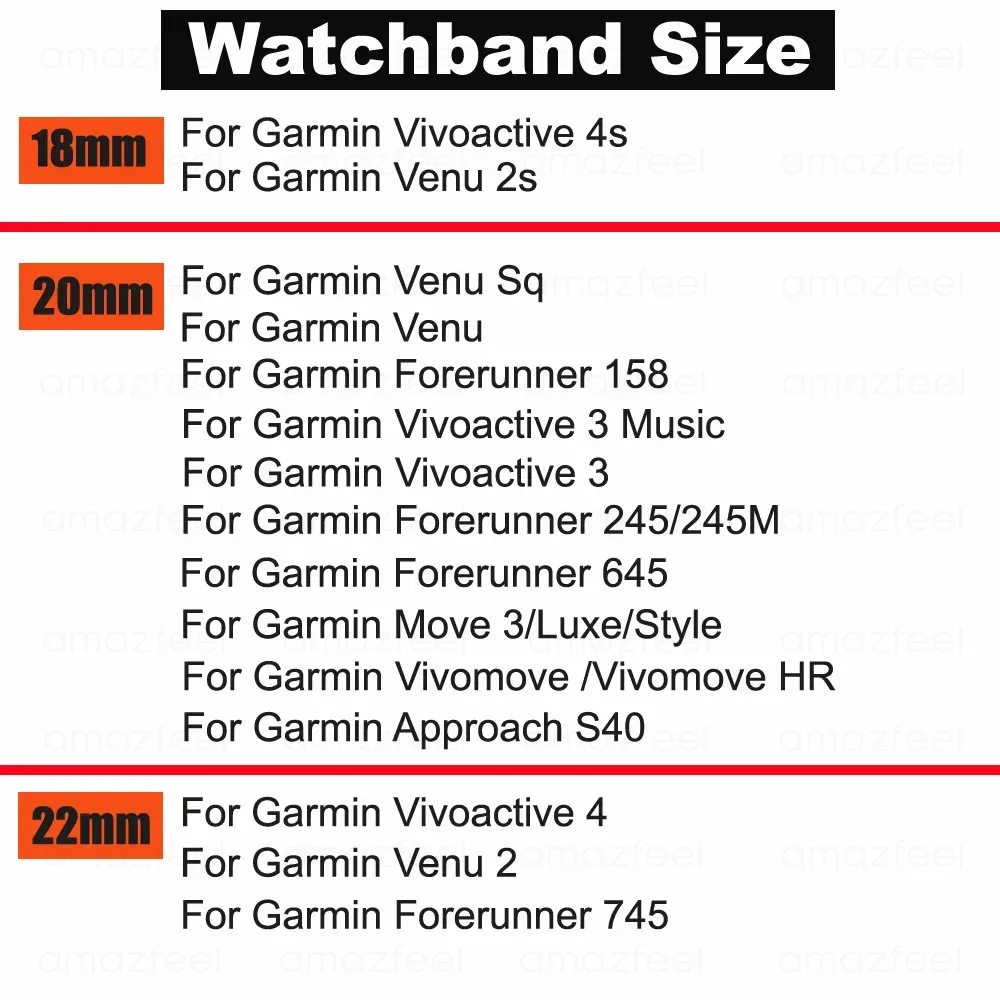 Pasek do zegarka Garmin Forerunner 158 Vivoactive 3 4 4S Metalowy pasek do zegarka Garmin Forerunner 245/645 Vivomove HR Venu Bransoletka