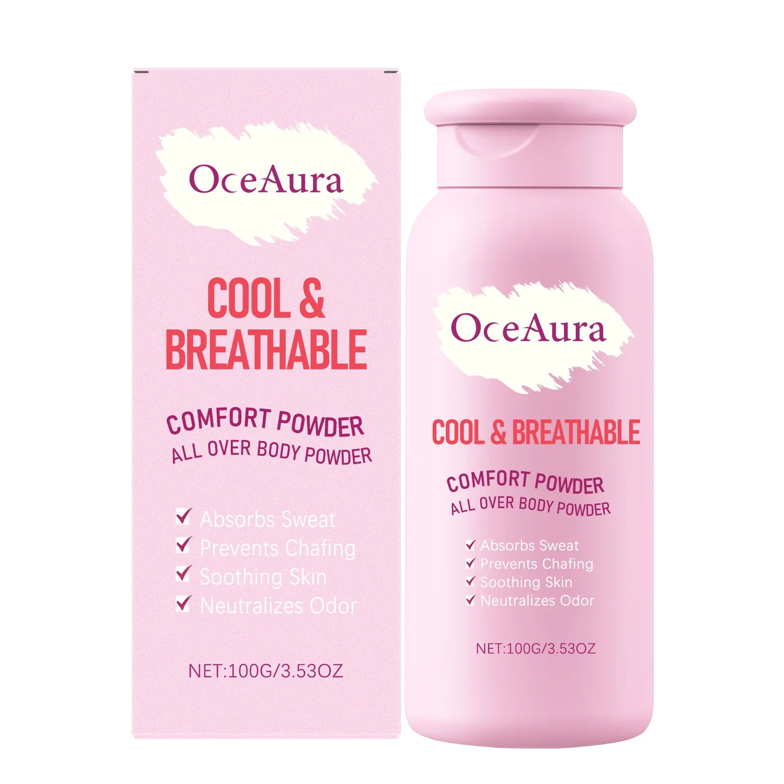 Talcum Powder Remove Odor Sweat Smooth Skin Friction Reducing Non-Greasy Soothing Comfortable Moisture Refreshing Body Powder