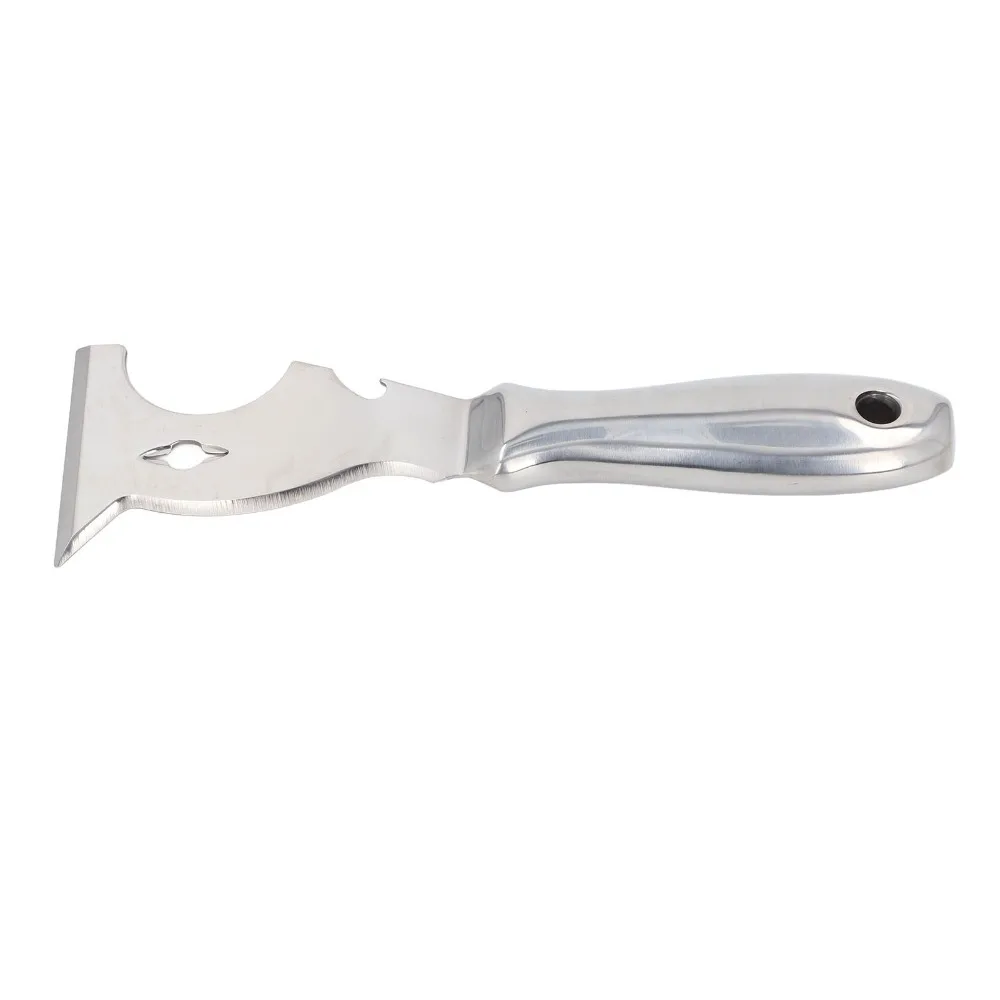 Stainless Steel Blade Putty Cutter Mirror Polished Comfortable Grip Putty Spatula Multi Function Paint Scraper Painting