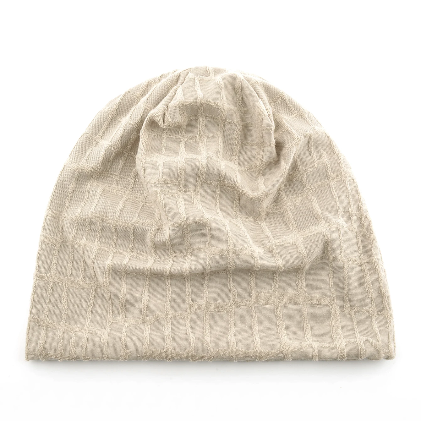Women's Knit Beanie Checkered Jacquard Slouchy Hat Soft Breathable Autumn Winter Beanie Coffee Shop Aesthetic Casual Unisex Hat