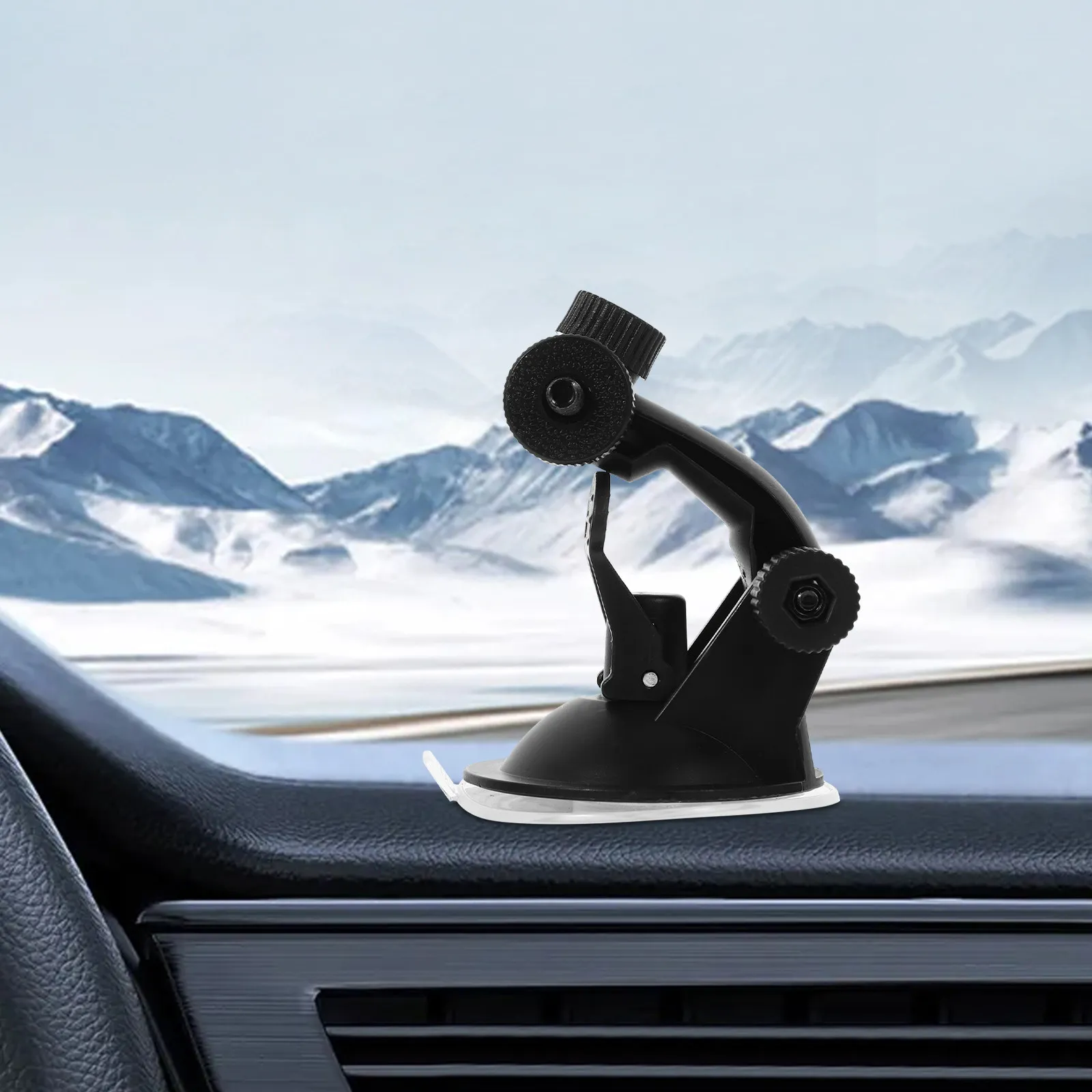 Suporte de Ventosa para Câmera Veicular com Adaptador Múltiplo, Ângulo e Altura Ajustáveis para Câmera Automotiva, Câmera de Ação e Suporte para Celul
