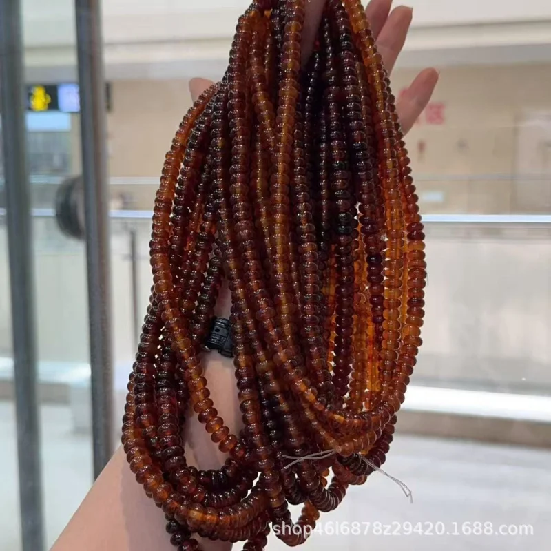 High-quality horn abacus 108-piece bracelet necklace semi-finished Buddhist beads with texture