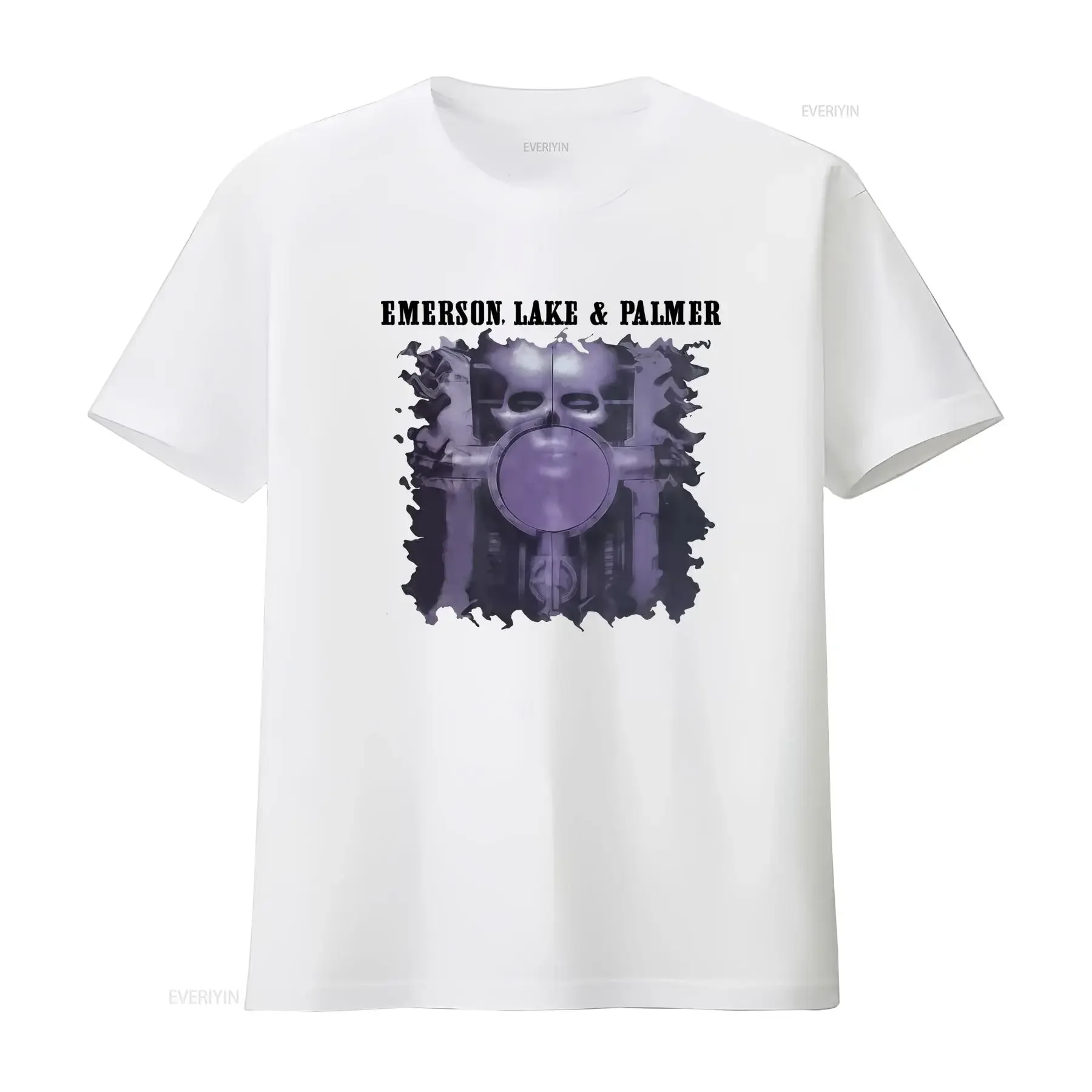 Gothic Dark Purple Mechanical Skull Cross Print Streetwear Casual T Shirt vintage Washed Top For Everyday Wear Stylish graphic