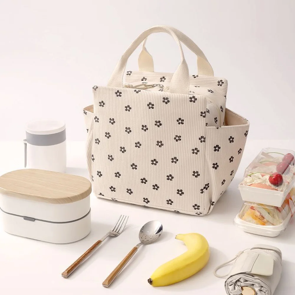 Portable Work Bento Thermal Bag Pack Lunch Handheld Aluminum Foil Thickened Picnic Tote Bag Lunchbox Carrier