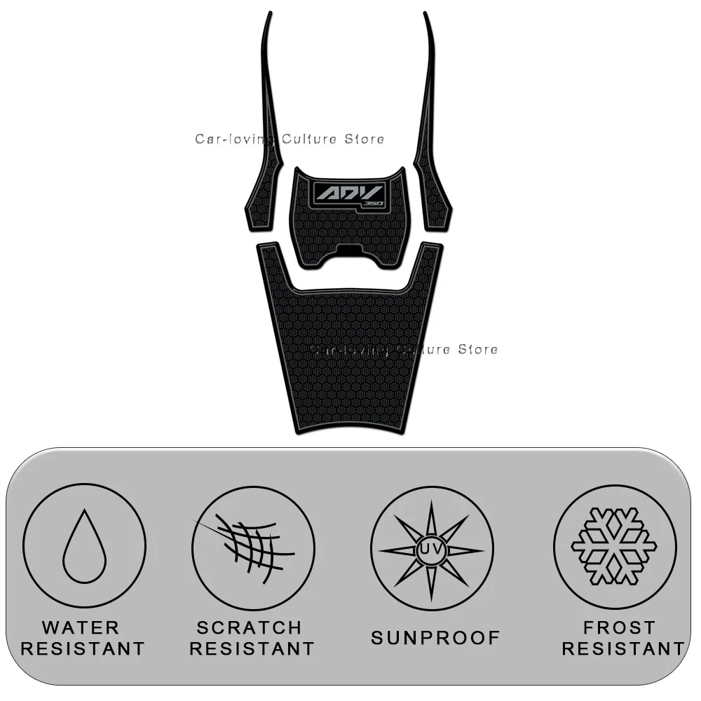 Etiqueta protetora impermeável para motocicleta, etiqueta chave da área, resina epóxi 3D, Adv 350, 2022, 2023