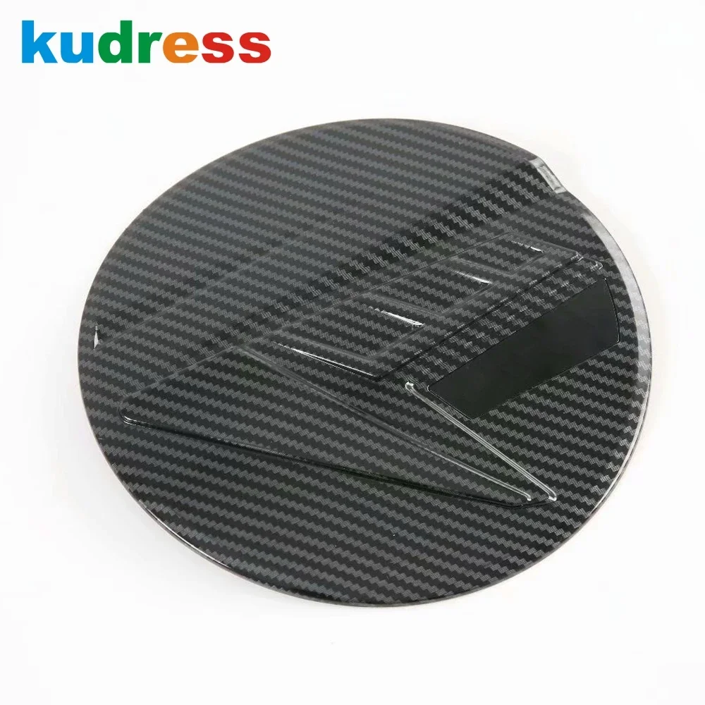 Car Gas Fuel Tank Cover Trim For Hyundai Elantra Avante 2021 2022 2023 Carbon Fiber Oil Gasoline Cap Frame Overlay Accessories