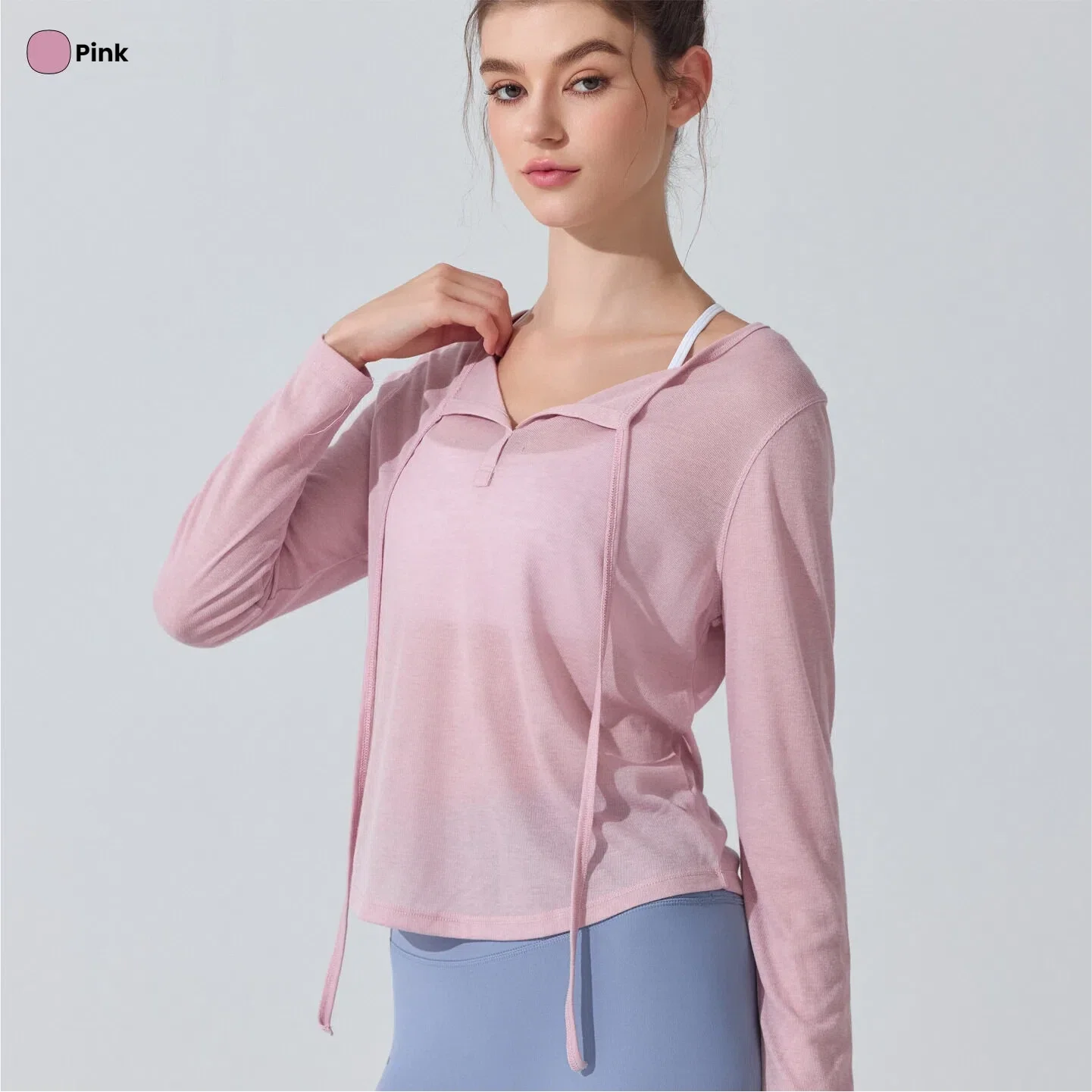 

Autumn Long Sleeve Sport T-Shirt for Women Lightweight Sun Protection Yoga Cover Up Breathable Athletic Tops Gym Running Casual