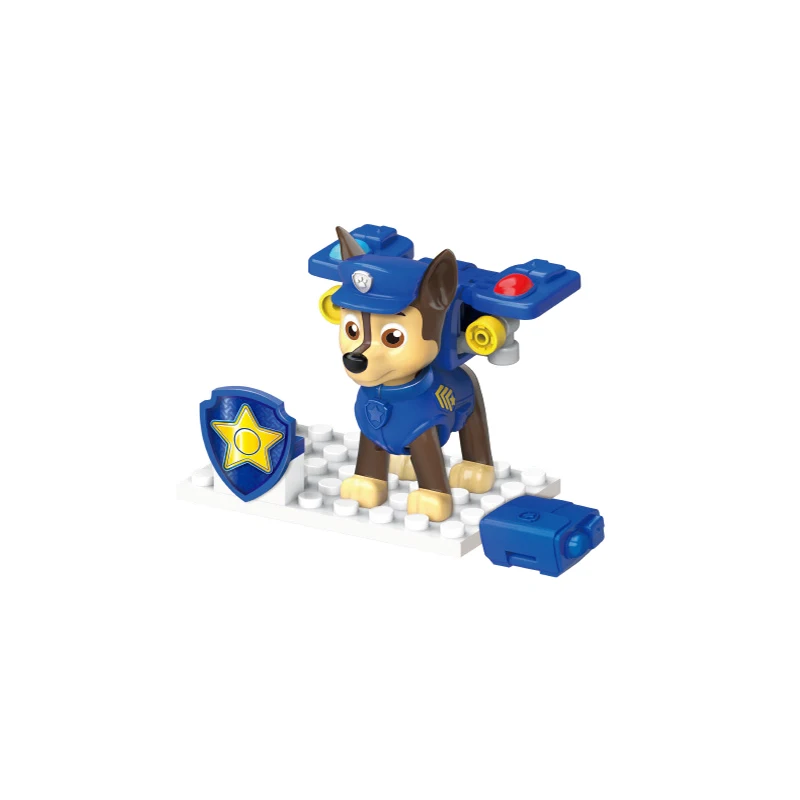 Paw Patrol poupée dessin animé sac à dos Cross Dressing blocs de construction jouets figurines d'anime Chase Skye Patrulla Canina cadeaux pour enfants