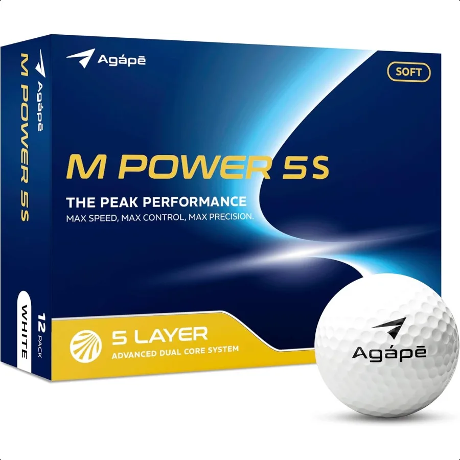 

agape MP5S MP5 VS3 White and Black DuraPlus Urethane Golf Balls 5Piece and 3Piece Dual Core