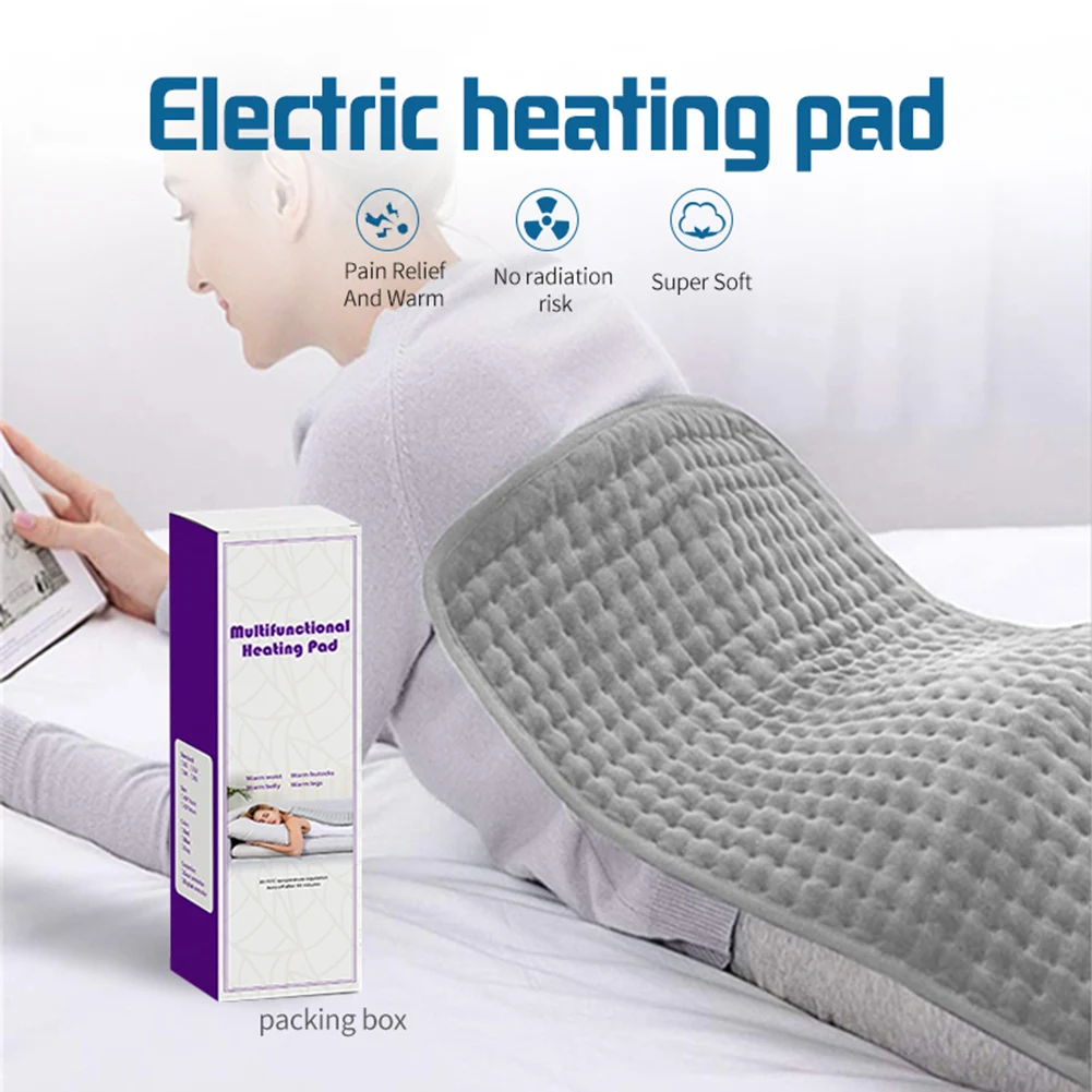 Electric Heating Pad Soft Skin Friendly Electric Warmer Blanket Breathable Pain Relief Massage for Body Shoulder Neck Back Leg