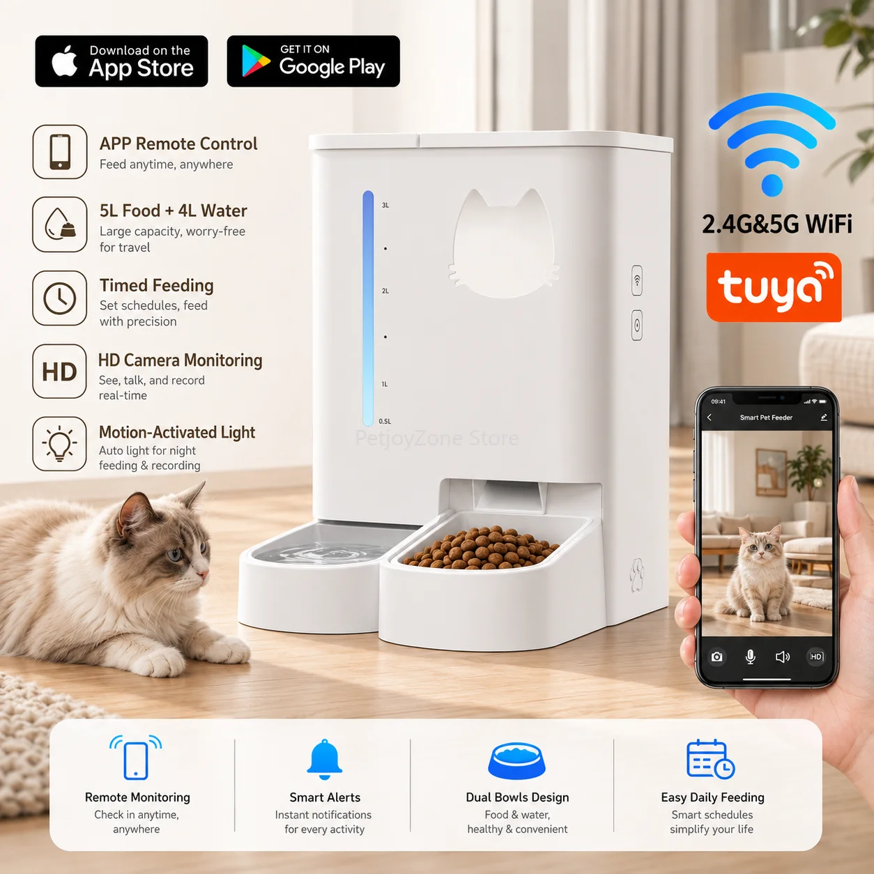 Comedero Inteligente para Animales con IA, Comedero Automático con WiFi y Monitoreo en Tiempo Real