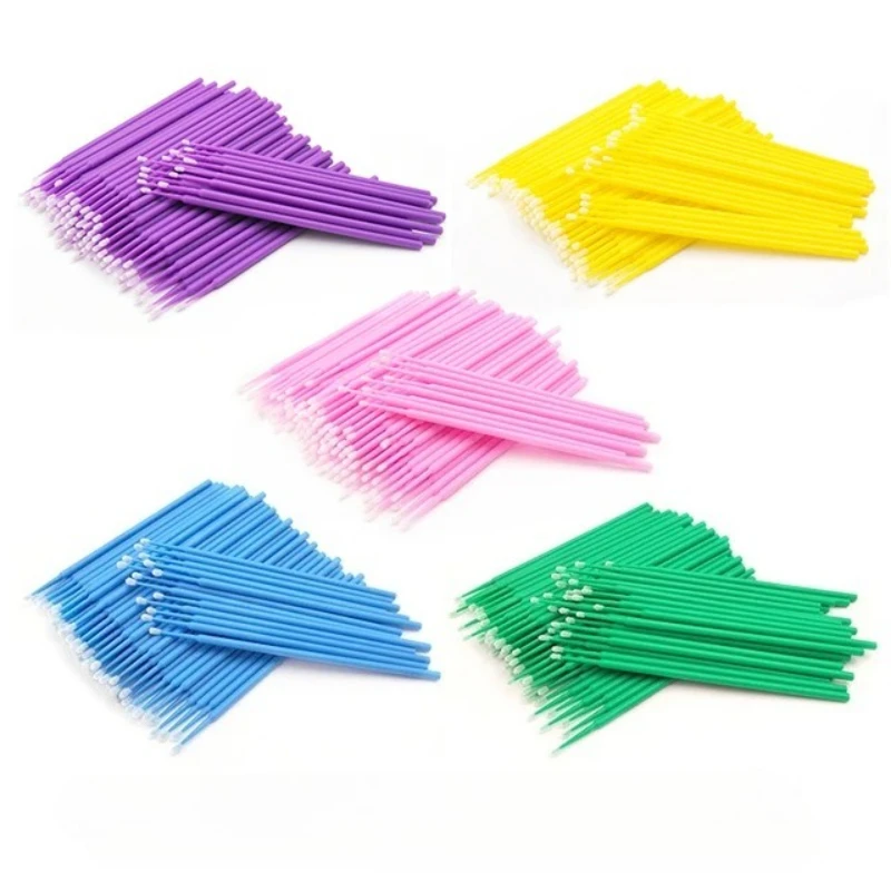 الجملة 500/1000 قطعة لاش إزالة مسحات الجملة رمش أدوات ماكياج رمش القطن MicroBrush رمش تمديد الفردية