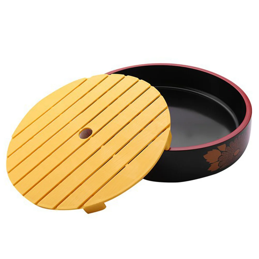 

Sushi Plate Creative Tableware Salmon Dish Sashimi Barrel Seafood Serving Practical Storage