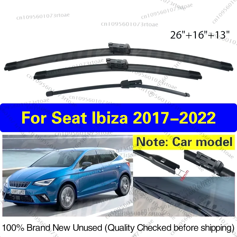 

Car Windshield Wiper Blades Fit For Seat Ibiza 2017 2018 2019 2020 2021 2022 Front Rear Wiper Blades Soft Rubber Auto Windscreen